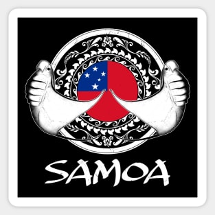 Manta Rays on Samoan flag Sticker